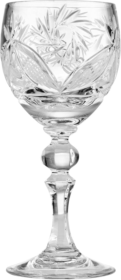 SET of 6 Russian CUT Crystal Shot/Sherry Glasses on a Long Stem 65Ml/2Oz Hand Made