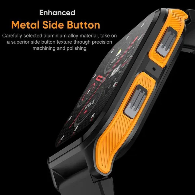2024 NEW Military Smart Watch for Men Bluetooth Call, Rugged Tactical Smartwatch for Android Phones and iPhone, 3ATM Waterproof Outdoor Sports Fitness Tracker with Heart Rate, Voice Assistant.
