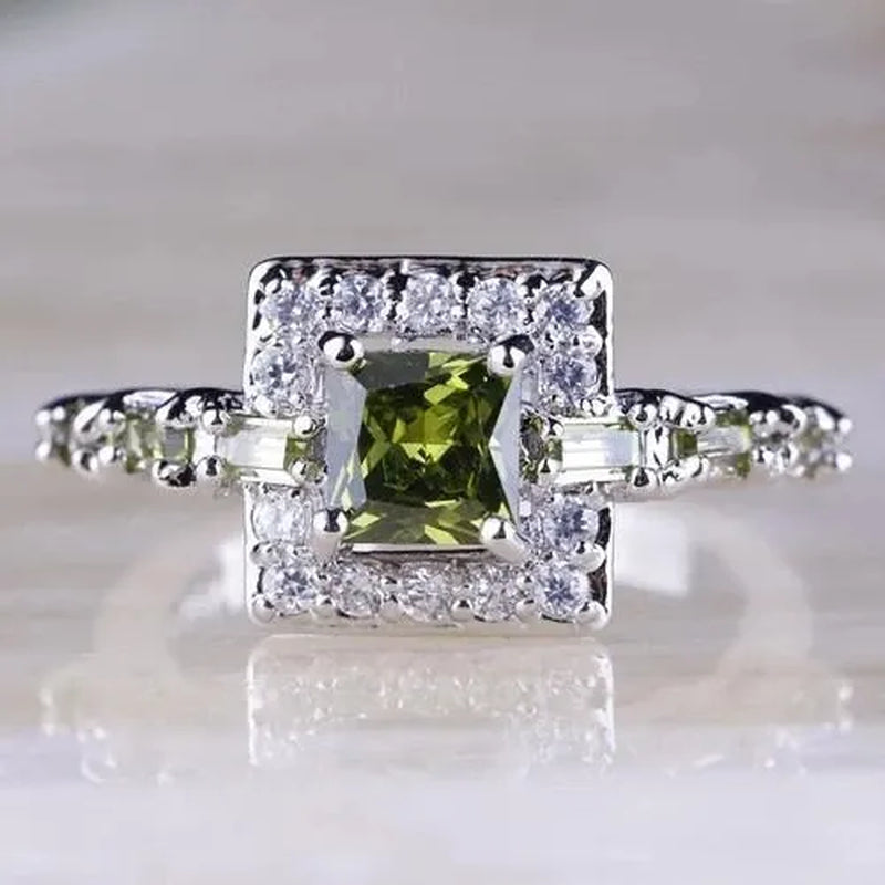 Elegant Noble Princess Fashion 925 Sterling Silver Amethyst & White Topaz Ring Charming Diamond Ring Romantic Bride Engagement Wedding Eternity Ring Anniversary Gift Birthday Party Jewelry Size 5-11
