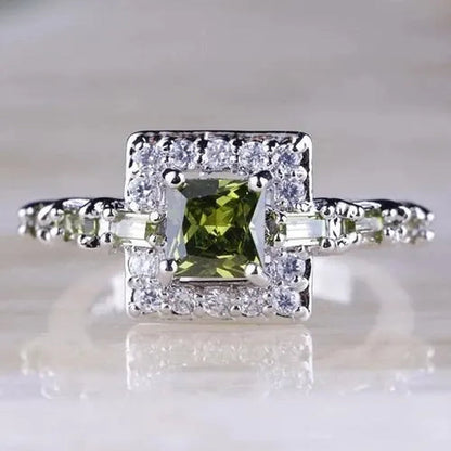Elegant Noble Princess Fashion 925 Sterling Silver Amethyst & White Topaz Ring Charming Diamond Ring Romantic Bride Engagement Wedding Eternity Ring Anniversary Gift Birthday Party Jewelry Size 5-11