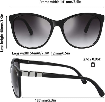 Women's Oversized Square Jackie O Cat Eye Hybrid Butterfly Fashion Sunglasses - Exquisite Packaging