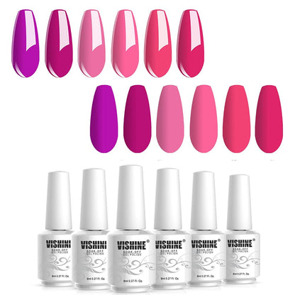 Gel Nail Polish Set Treding Summer Gel Polish Kit - Bright Colors Collection - UV LED Nail Gel Required, 8ml Bottle Nail Art