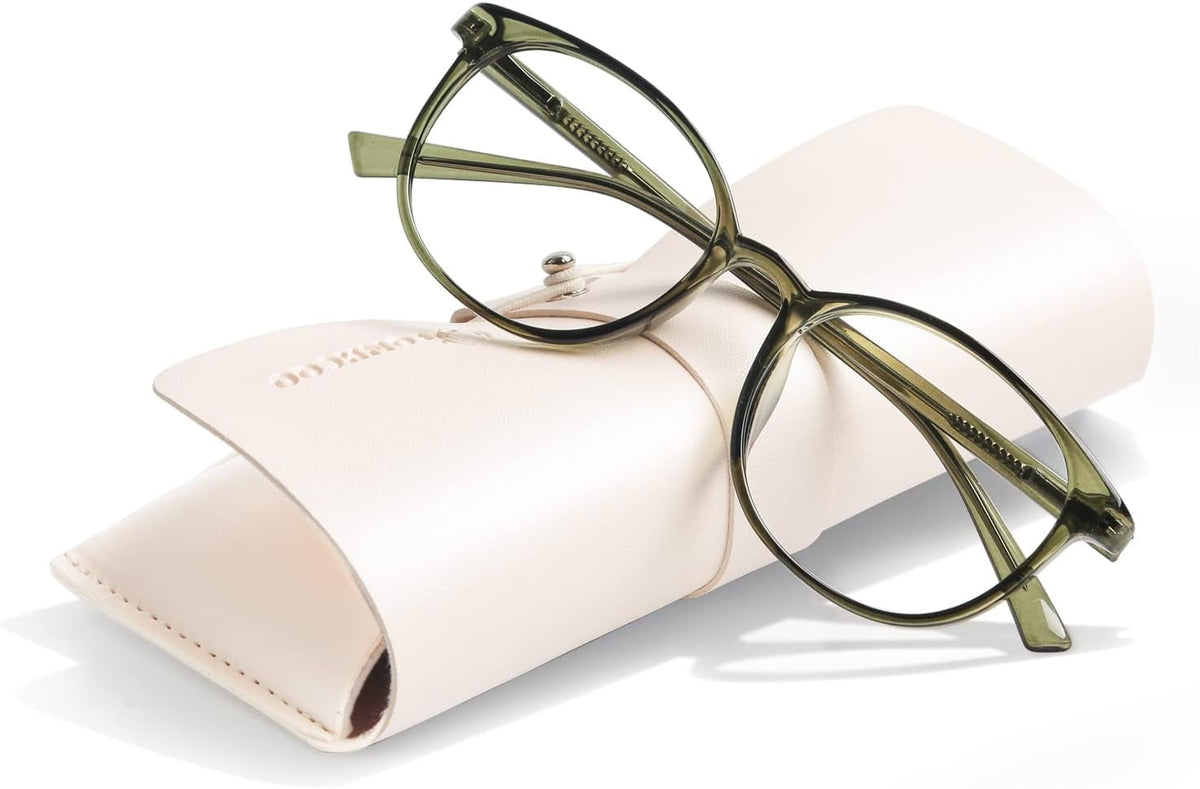 Blue Light Blocking Glasses Women Men TR90 Round Computer Eyeglasses (Purple)