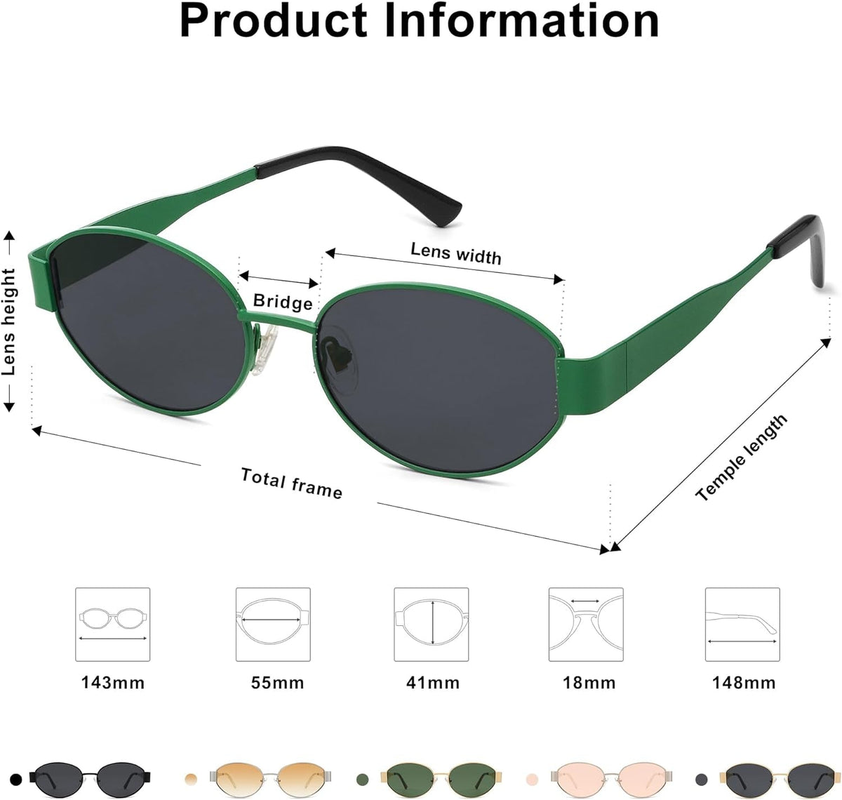 Retro Oval Sunglasses for Women Men Trendy Sun Glasses Classic Shades UV400 Protection SJ1217