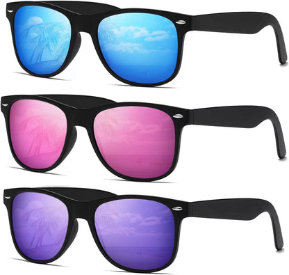Sunglasses Men Polarized Sunglasses for Womens Trendy Retro Mirror Lens for Driving Fishing UV400 Protection