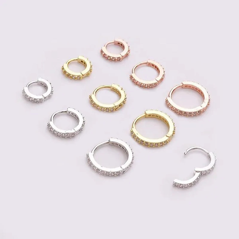 1Pc 6Mm to 10Mm Cz Cartilage Huggie Hoop Earring Small Hoops Helix Tragus Rook Daith Snug Piercing Jewelry