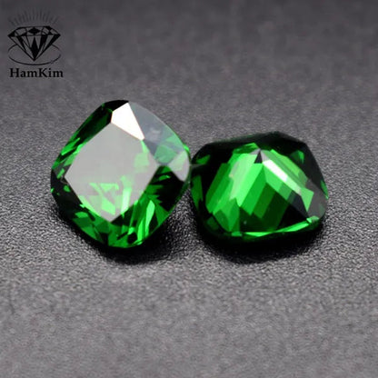 Natural Colombia Emerald Corundum Spinel Square Shapes Jewelry Diy Green Gem AAAAA