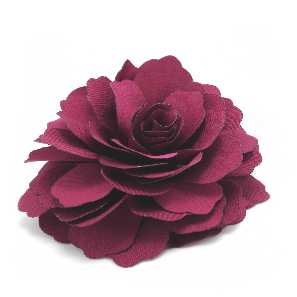 Camellias Flower Hair Clip and Brooch Pin (Magenta) (A74)
