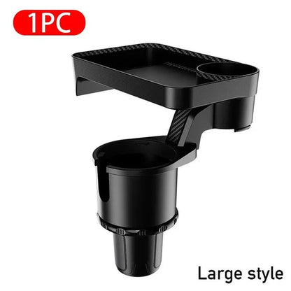 Multifunctional Car Cup Holder with Detachable Tray 360° Rotating Adjustable Car Food Eating Tray Table 3in1 Car Seat Cup Holder Water Bottle Drink Coffee Cleanse Storage