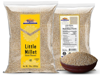 Rani Little Millet (Panicum Sumatrense) Whole Ancient Grain Seeds 28Oz (800G) ~ All Natural | Gluten Friendly | NON-GMO | Kosher | Vegan | Indian Origin | Kutki/Shavan/Saamai/Sama Kannada