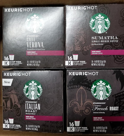 K-Cup Coffee Pods—Medium & Dark Roast Variety Pack for Keurig Brewers—100% Arabica—6 boxes (60 pods total)