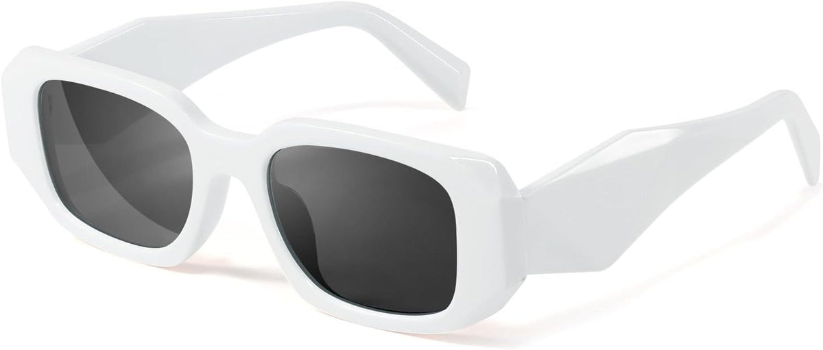 Trendy Rectangle Sunglasses for Women Men,Y2K Vintage Retro 90s Aesthetic Cool Driving Sunglasses