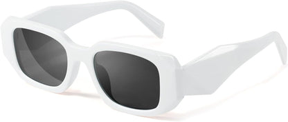 Trendy Rectangle Sunglasses for Women Men,Y2K Vintage Retro 90s Aesthetic Cool Driving Sunglasses