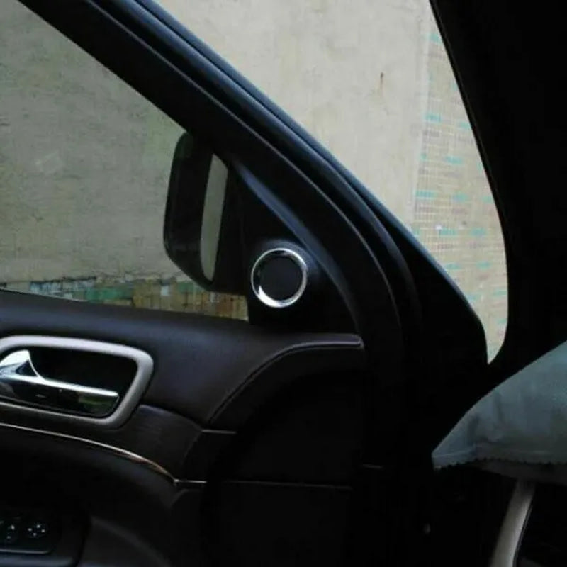 Car Inetrior Front Door Stereo Speaker Protector Decoration Ring ABS Cover Fit for Jeep Grand Cherokee 2011 2012 2013 up Chrome