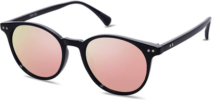 Small Round Classic Polarized Sunglasses for Women Men Vintage Style UV400 Lens SJ2113