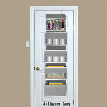 Non-woven Hanging Organizer Fabric Door Wall Hanging Storage Bag Folding Shelf Pocket Closet Hanger Dorm Bath Kitchen Storage 1/2/3/4/5 layers