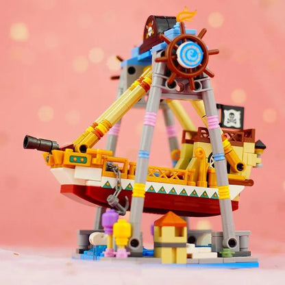 Loz Amusement Park Food Truck Merry-Go-Round Ferris Wheel Mini House Diamond Mini Building Block Cute Toys for Kids and Girls