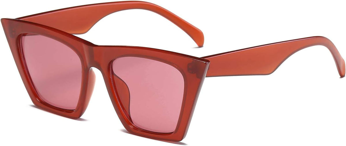 Vintage Square Cat Eye Sunglasses Women Trendy Cateye Sunglasses B2473