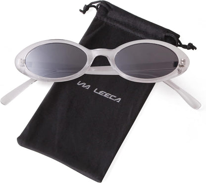 Trendy Oval Sunglasses Women 90’s Vintage Sun Glasses Fashion Tinted Glasses UV400 Protection