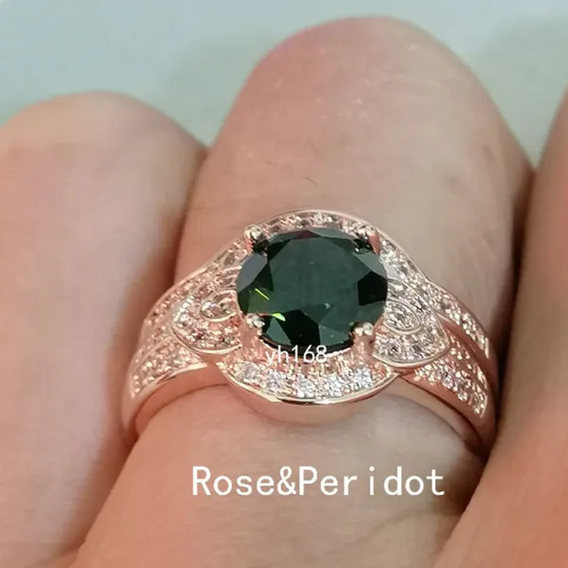 Women's Fashion 18K Gold Plated&925 Silver Plated&14K Rose Gold Plated Bridal  Jewelry White Sapphire Wedding Engagement Ring