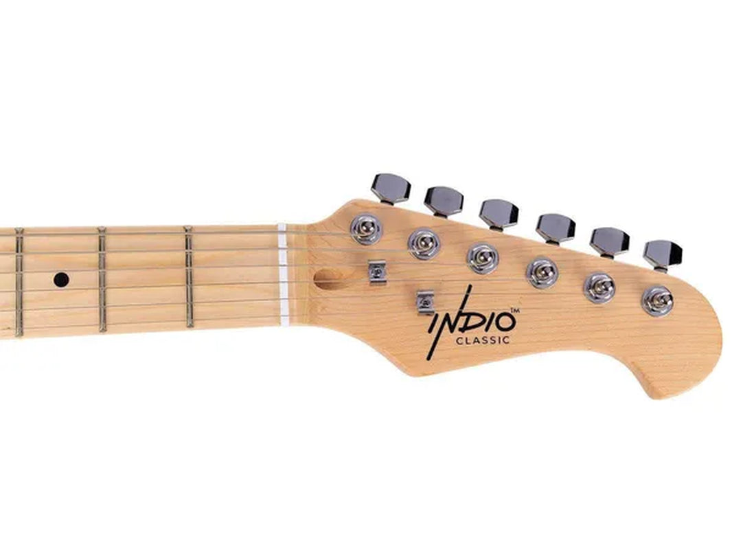 Monoprice Indio Cali Classic Electric Guitar - Blue, With Gig Bag