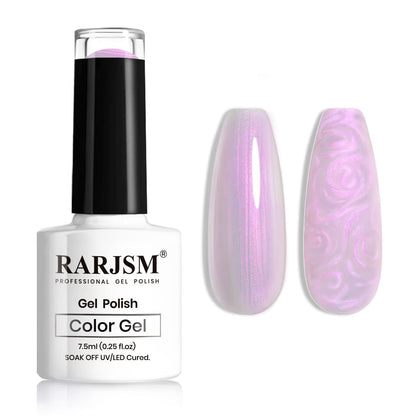 Pearl Gel Nail Polish, Glitter Drawing Gel Polish Shimmer Mermaid Nail Gel Soak Off UV Gel for Salon Home DIY Manicure Use