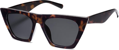 Trendy Oversized Square Cateye Polarized Sunglasses Womens Big Frame Shades SJ2115