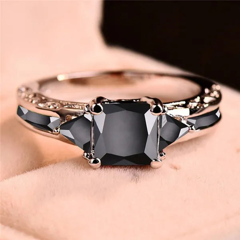 Women silver plated  Princess Cut Garnet Red Ruby Wedding Ring Party Jewelry Gifts Size 4 5 6 7 8 9 10 11