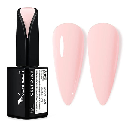 VENALISA 15ml Gel Nail Polish, Pure White Color Soak Off UV LED Nail Gel Polish Nail Art Starter Manicure Salon DIY at Home, 0.53 OZ