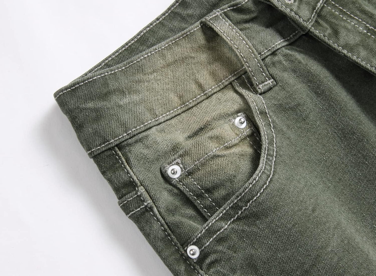 Boy'S Skinny Fit Ripped Destroyed Distressed Stretch Slim Jeans Pants