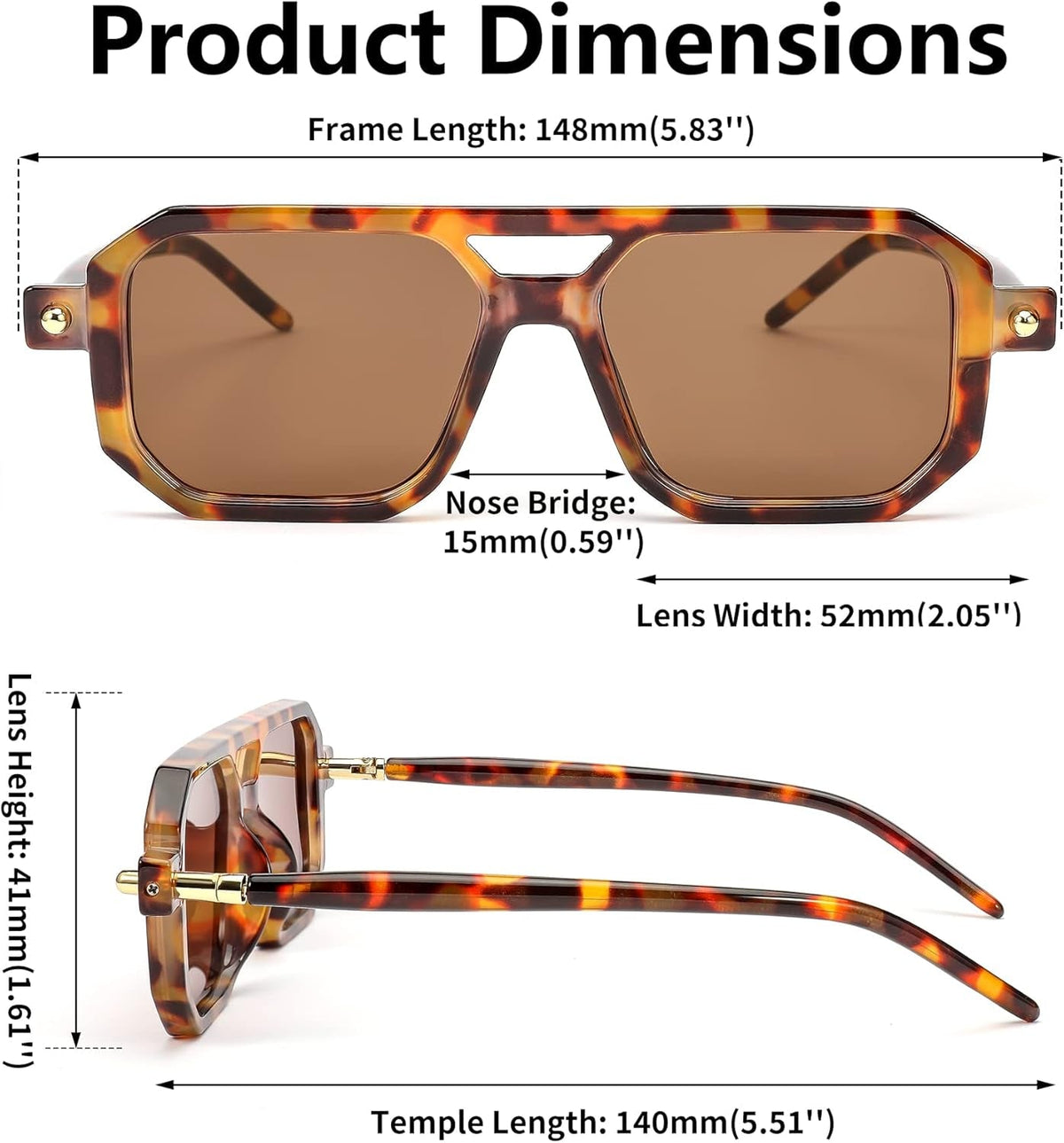 Vintage Square 70S Flat Aviator Sunglasses Women Men Classic Retro Stylish Frame UV400 Sunglasses B2622