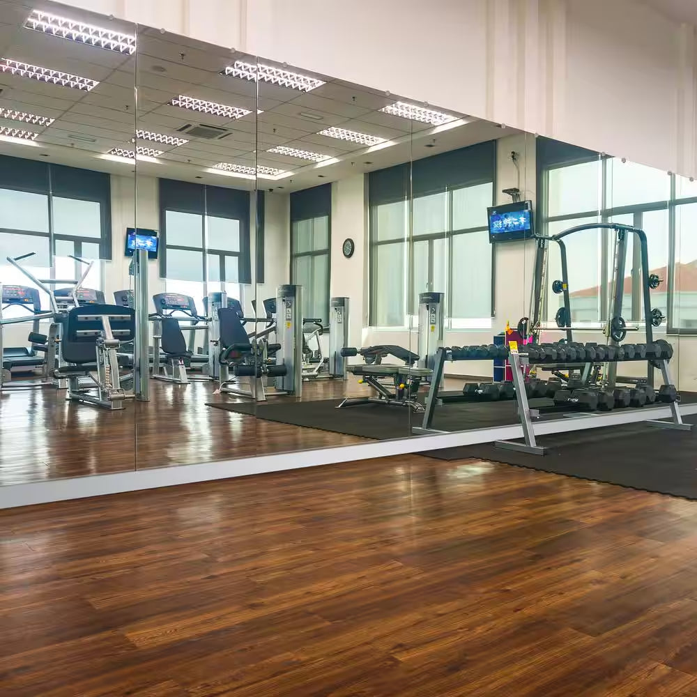 Gym Mirror 48 In. W X 72 In. H 1/4 In. Tempered Glass, Safety-Backed, DYI Installation