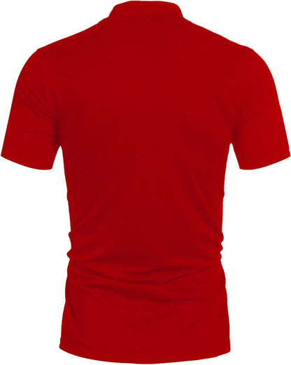 Mens Casual Turtleneck Mock Neck T Shirt Slim Fit Short Sleeve Summer Basic Tops