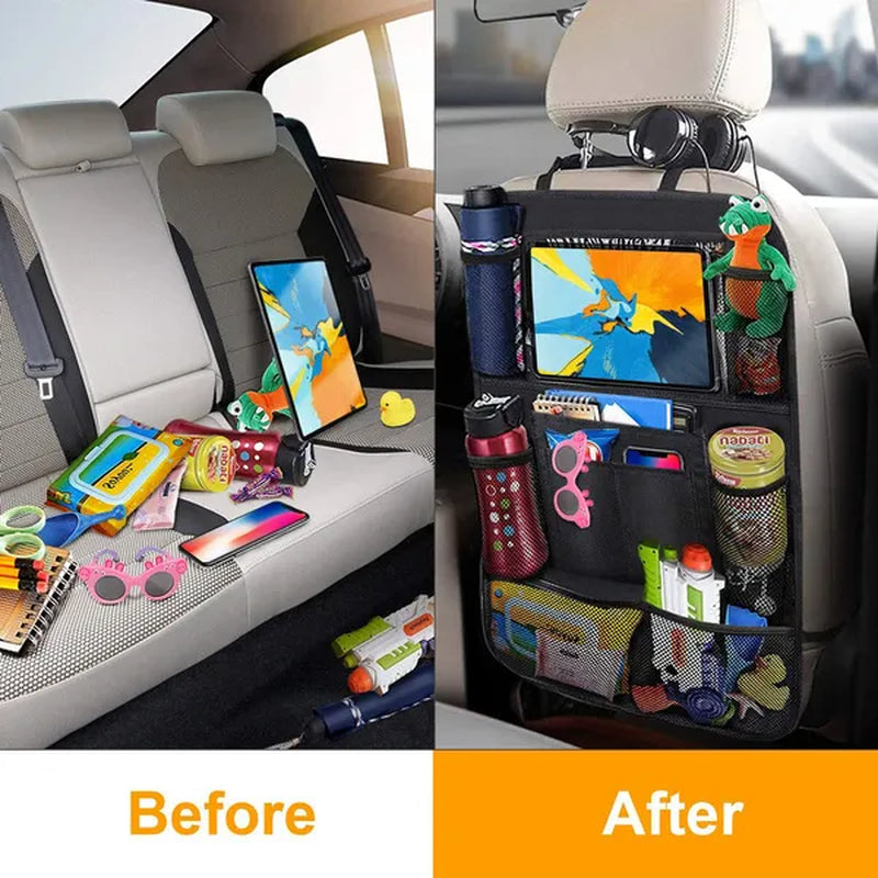 Car Seat Back Organizer Bag Storage Travel Multi-Pocket Bag Car Accessories for Kids Toys Bottles(2 Pack)