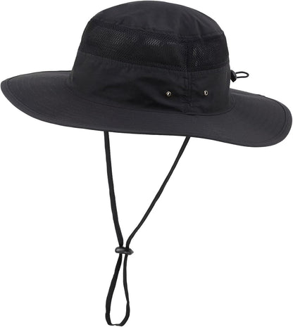 UPF 50+ Men'S Sun Hat Wide Brim Bucket Hat UV Protection Hat for Mens Womens Beach Safari Gardening Golf Fishing