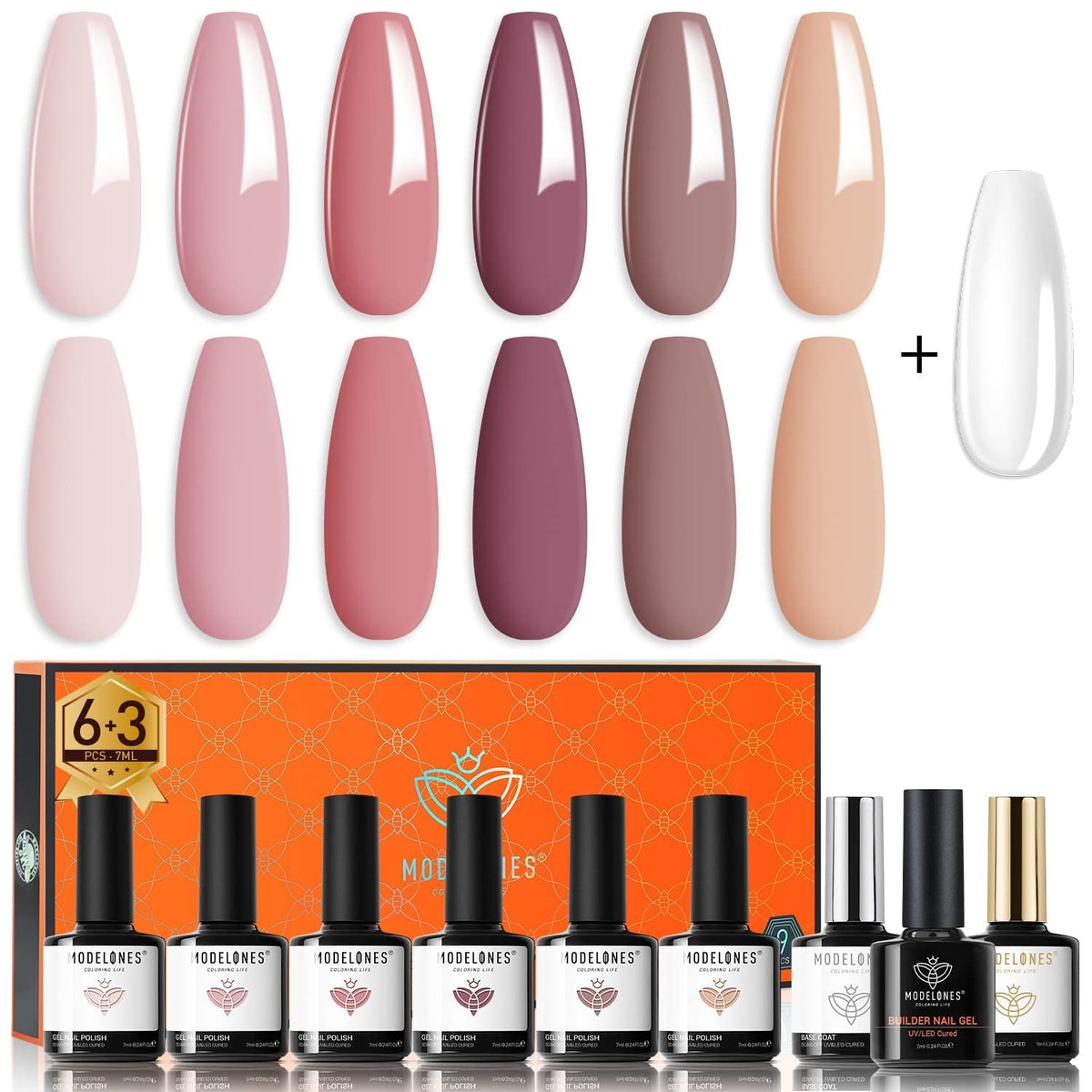 Gel Nail Polish Set, 6 Colors Easter Pastel Gel Polish Set with Nail Art Liner Brush, Soft Pink White Light Purple Blue Green Nude Spring Painting Nail Gel Polish Kit Mani DIY Salon Gifts