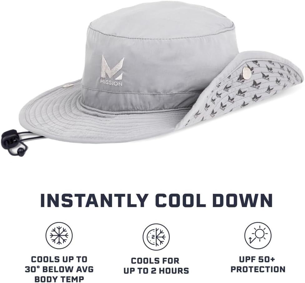 Cooling Bucket Hat - Unisex Wide-Brim Hat for Men & Women - Lightweight, Foldable & Durable - Cools up to 2 Hours