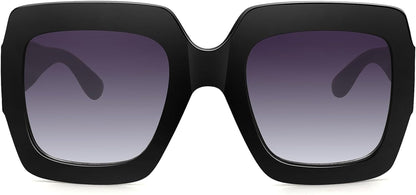 Oversized Square Sunglasses Womens Retro Shades Luxury Big Sun Glasses UV400 Protection S0178
