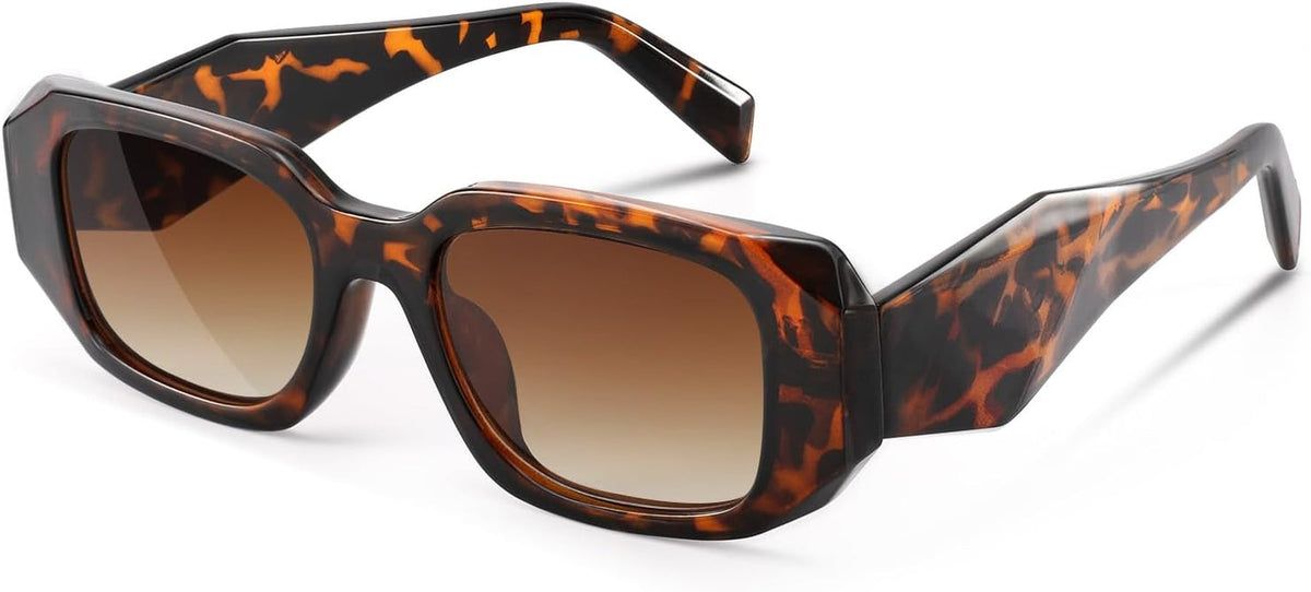 Trendy Rectangle Sunglasses for Women Men,Y2K Vintage Retro 90s Aesthetic Cool Driving Sunglasses