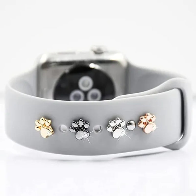 Metal Charms Watch Band Decoration Ring For Apple Diamond Ornament For iwatch Bracelet Silicone Strap Jewelry Accessories