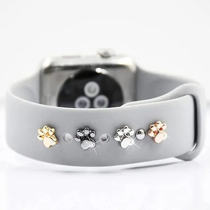 Metal Charms Watch Band Decoration Ring For Apple Diamond Ornament For iwatch Bracelet Silicone Strap Jewelry Accessories