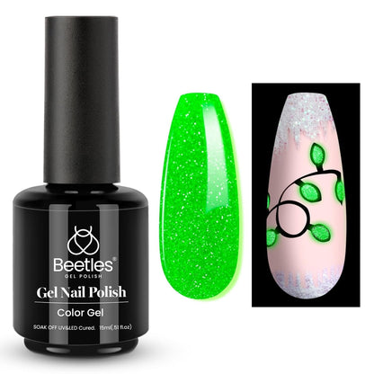 Beetles Gel Nail Polish, 1Pcs 15ml Electric Punk Bright Blue Color Gel Polish Soak Off Uv LED Gel Nail Art DIY Gel Nail Manicure for Girls Women Gifts Spring