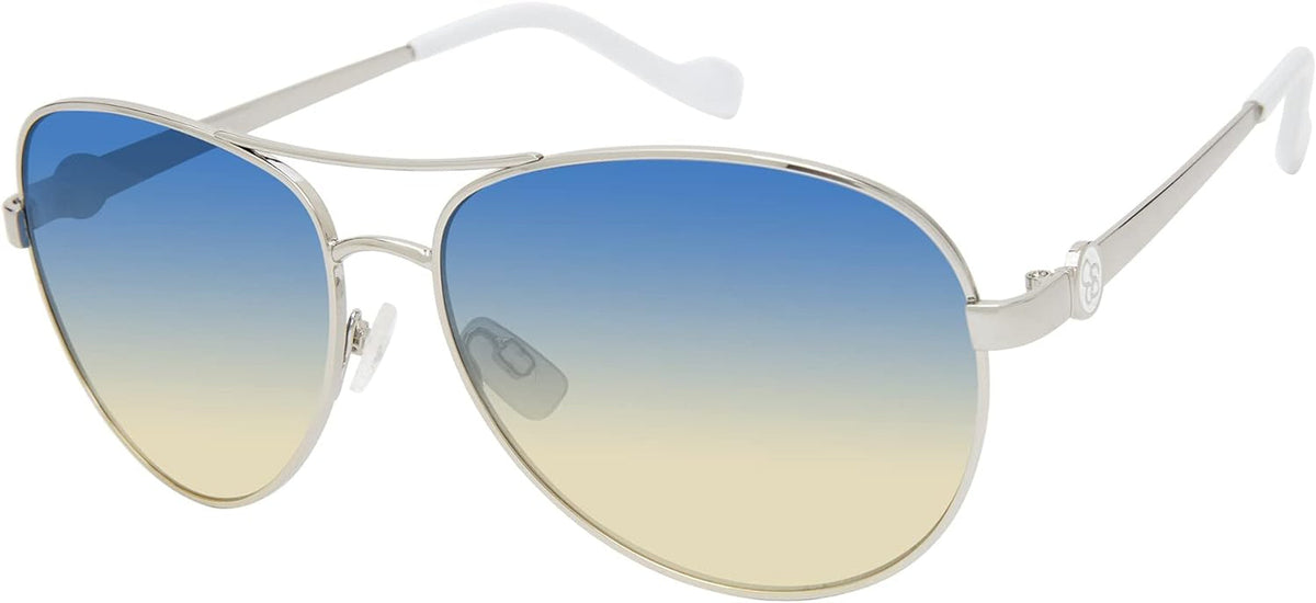 Women's J5596 Stylish Metal Aviator Pilot Sunglasses with Uv400 Protection. Glam Gifts for Her, 60 Mm