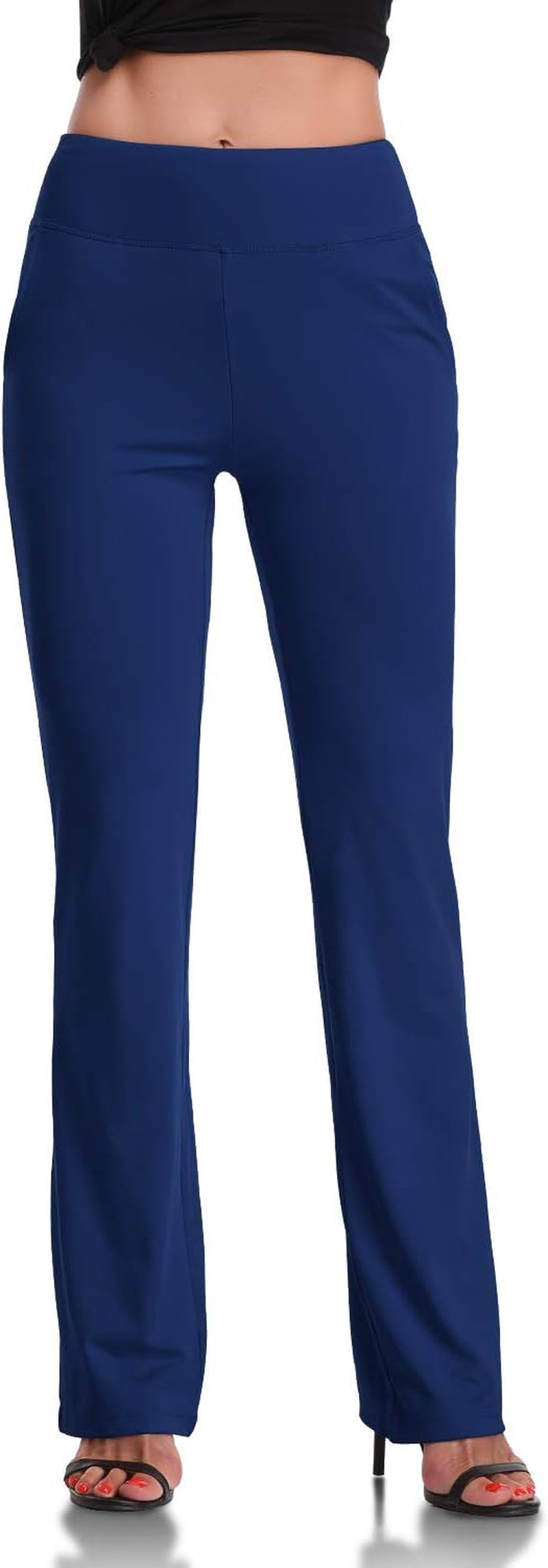 Bootcut Yoga Pants for Women Tummy Control Workout Bootleg Pants High Waist 4 Way Stretch Pants