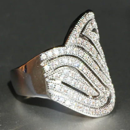 Luxurious  Silver Natural Gemstones White Sapphire Wedding Birthstone Bride Flower Engagement Ellipse Eyes Ring Jewelry Size 6 7 8 9 10