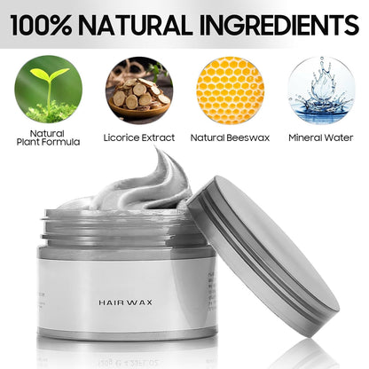 Temporary White Hair Color Wax, Instant Hairstyle Cream Hair Pomades, Easy Cleaning Disposable Hair Styling Paint for Men Women Kids Cosplay, Party and Ball