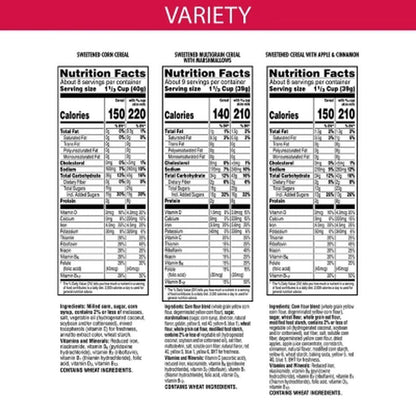 Kellogg'S Cereal, Variety Pack 37.3 Oz., 3 Pk.