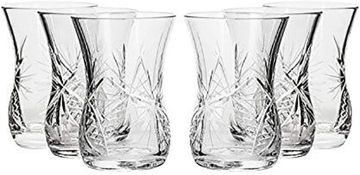 Neman GS8845-121, Set of 6, 5-Oz Russian Crystal Liquor Glasses
