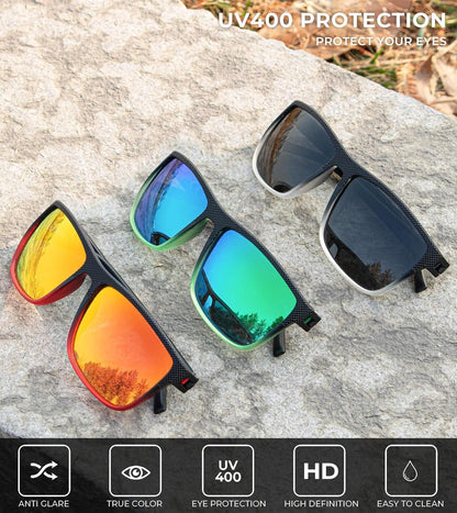 Polarized Sunglasses for Men, Lightweight Sun Glasses with UV Protection for Driving Fishing Golf