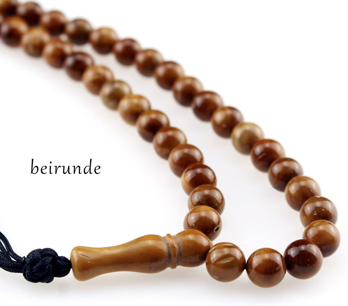 Muslim Islamic 99 Kuka Wood Beads Tasbih Prayer Beads with Tassel